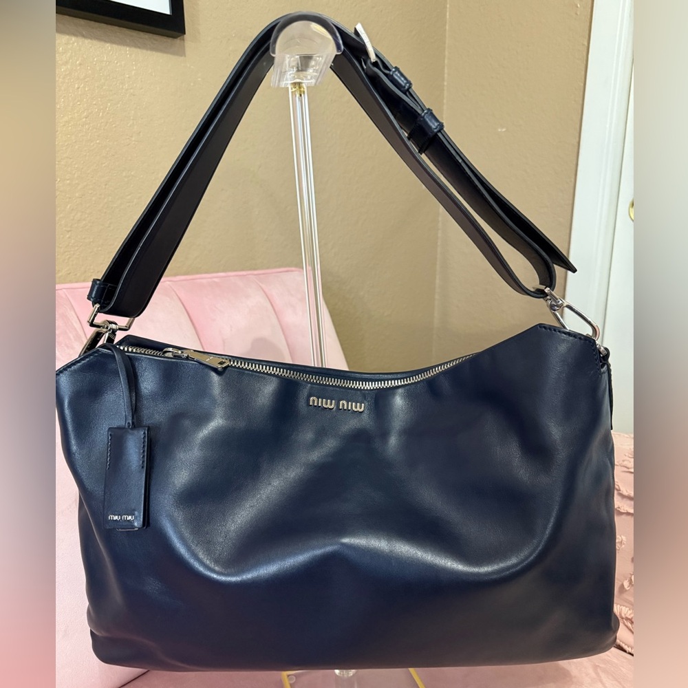 Miu Miu Navy Blue Shoulder Bag
